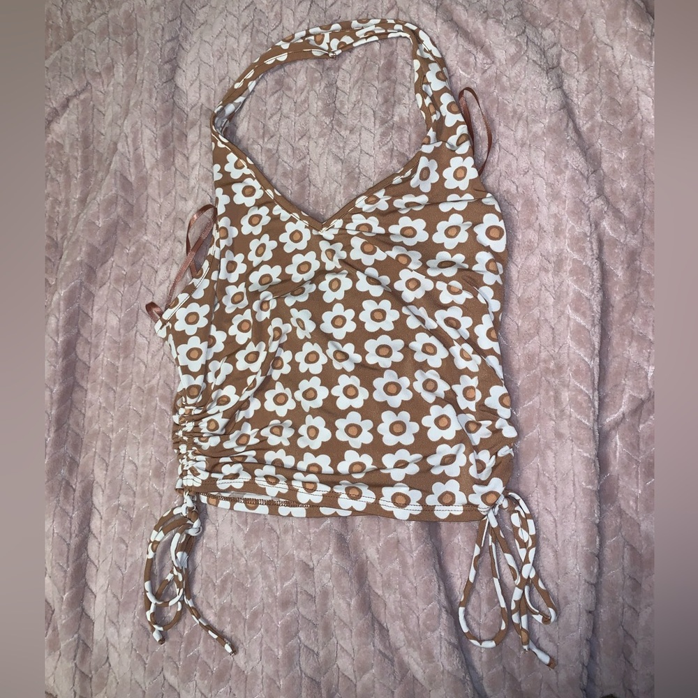 🌸Flower print halter crop top🌸